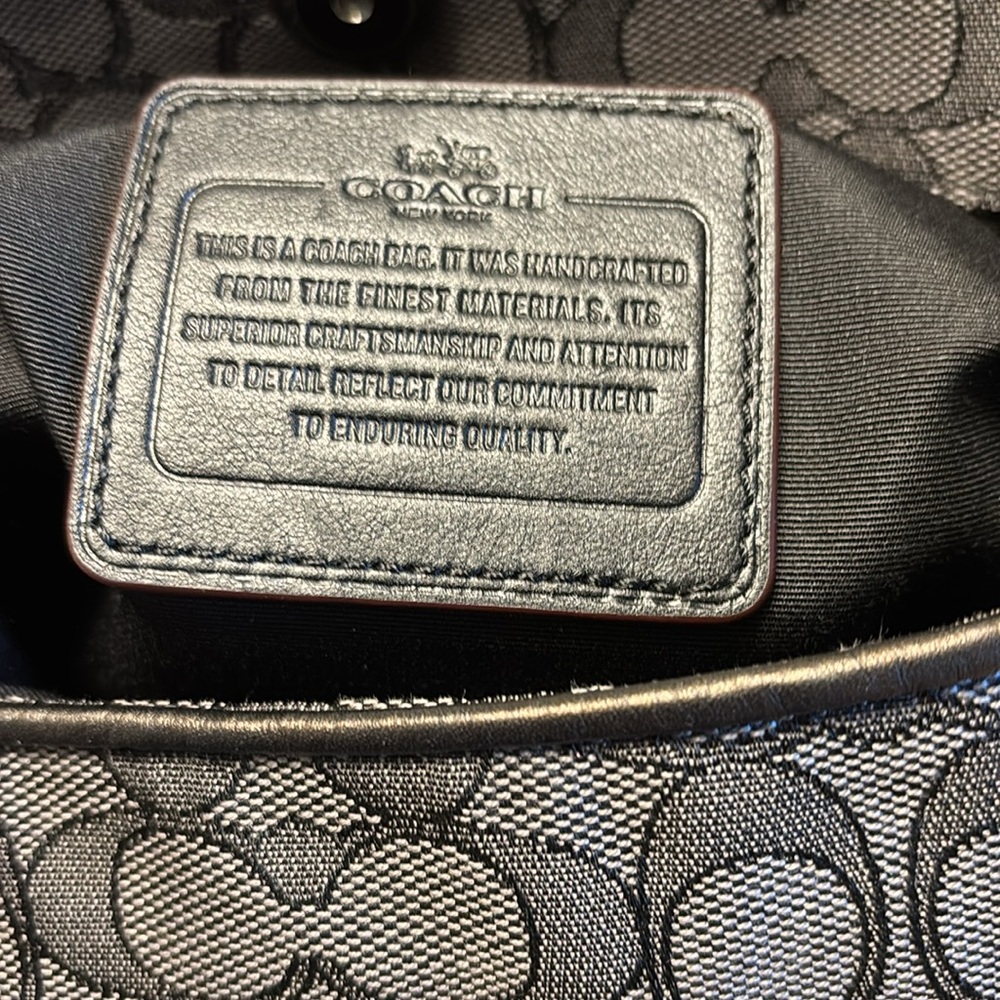 Coach Madison Phoebe Canvas Large Leather Triple Compartment Handbag. - Picture 10 of 12